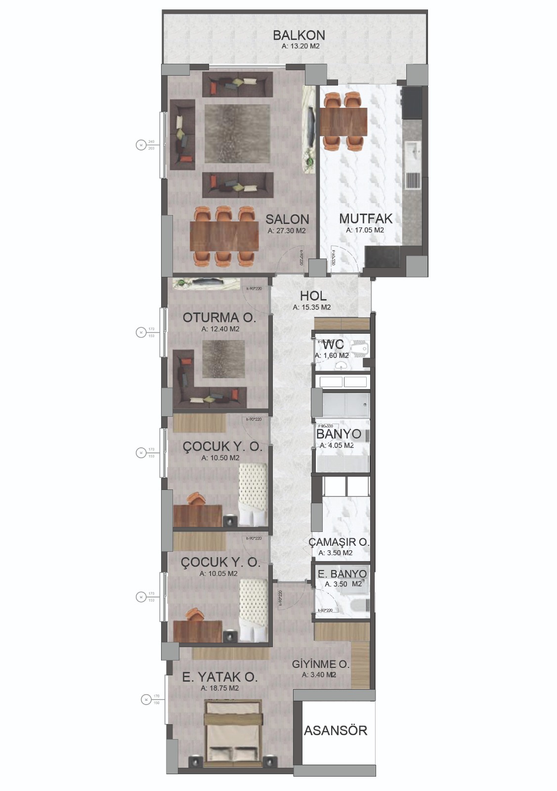 DASA Premium 4+1 daire planı